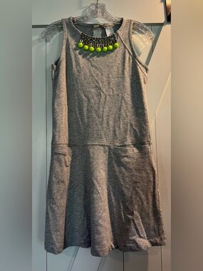 NWT Crewcuts Gray Embellished Cotton Tank Dress
